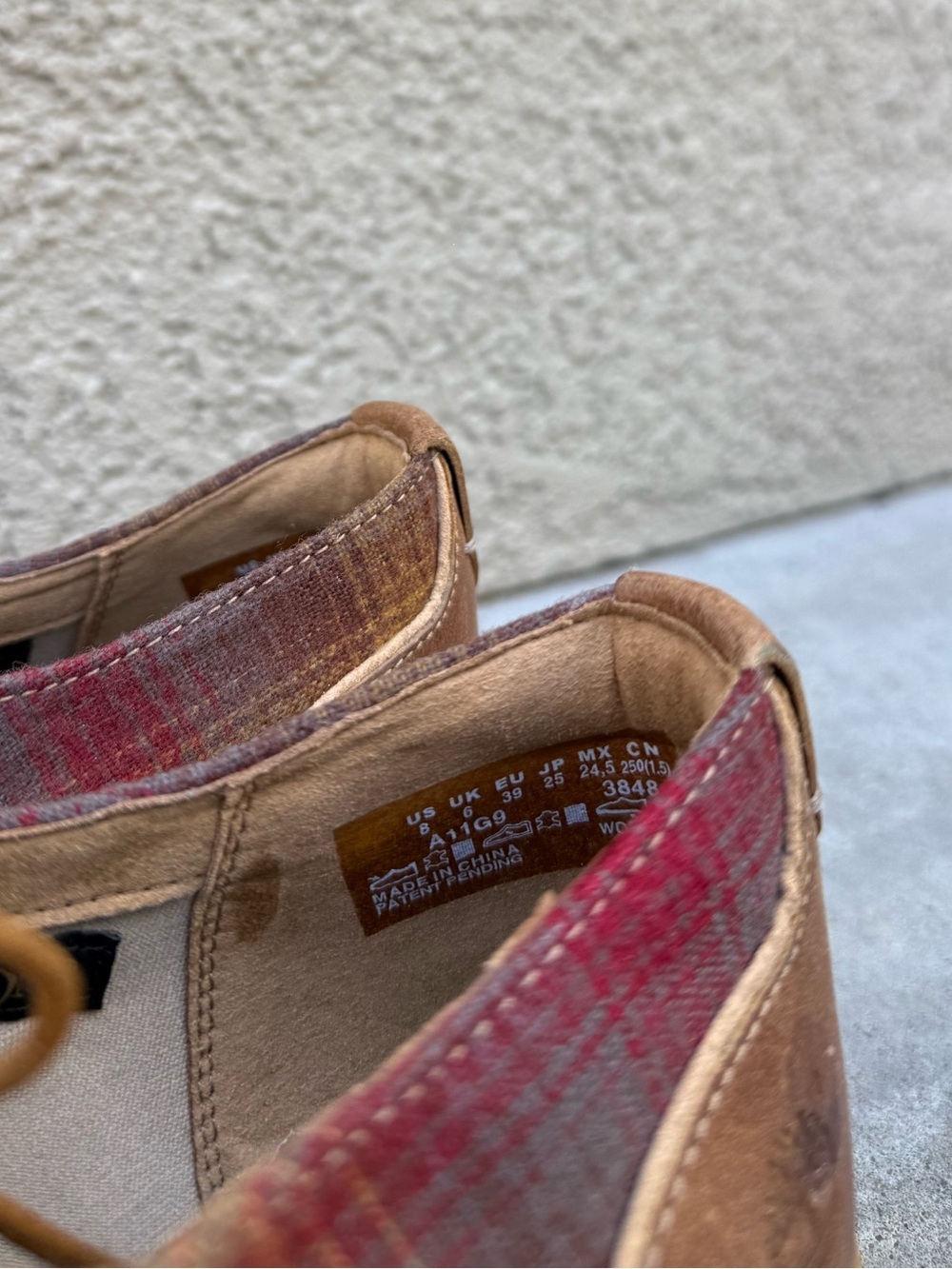 PENDLETON x TIMBERLAND Women's Beckwith Brown Red Plaid Leather Oxfords Shoes 8 - Picture 5 of 16